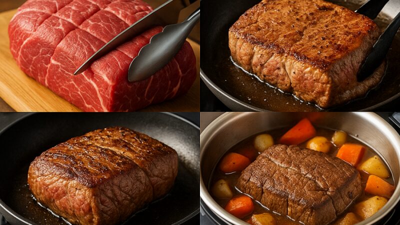 牛肩ロースかたまり肉をやわらかく調理する方法｜レシピ＆下処理のコツ