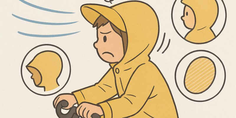 なぜレインコートのフードは脱げやすいのか?
