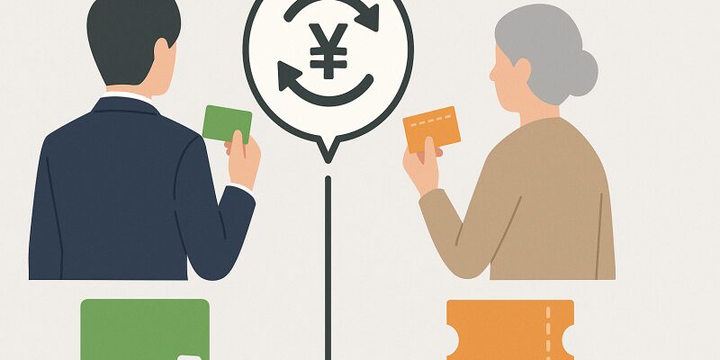 ICカードと紙の切符利用者それぞれの料金対応の違い