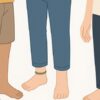 恋愛運を高めるためのミサンガ装着位置を示したイラスト