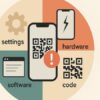 iPhoneでQRコードが読み取れない原因を4つの視点から分類した説明図