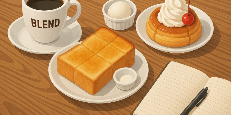 コメダ珈琲で集中力を高めるドリンクと軽食のセット例
