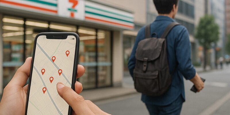 ブリュレアイスを見つけるために複数店舗を巡る様子のイメージ
