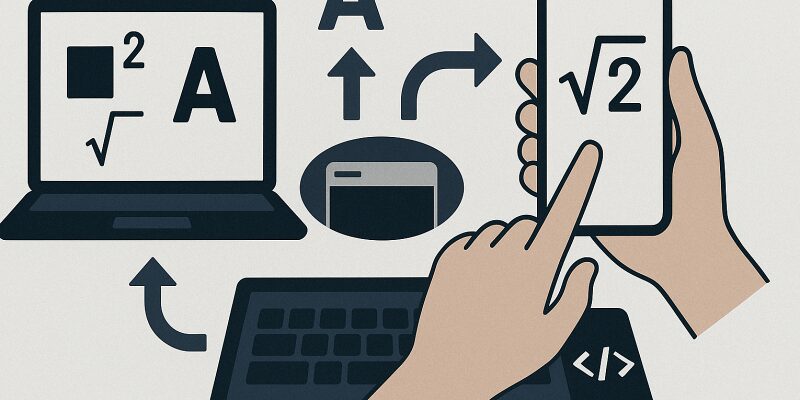 2乗記号が文字化けや変換エラーを起こすトラブルとその対処を図で説明したイメージ