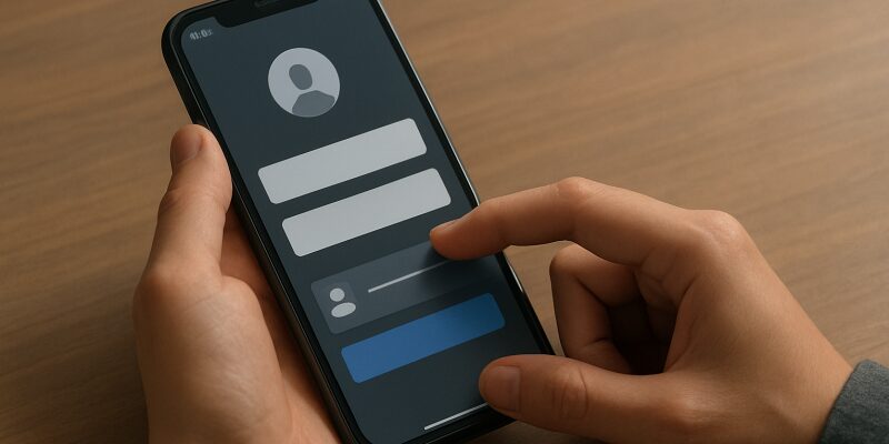 SNSアカウントの2段階認証やセキュリティ対策を行う様子のイメージ