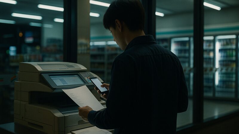 夜でも印刷できる便利なコンビニプリント