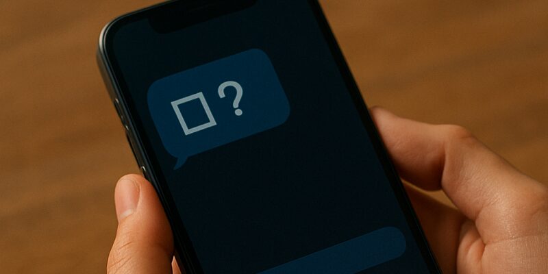  スマホ画面に文字化けが表示