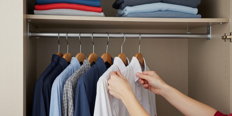 突っ張り棒一本で、クローゼットの収納力が倍増する驚きと実用性