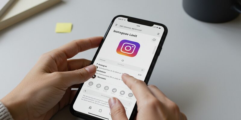 Instagramの時間制限通知と設定画面